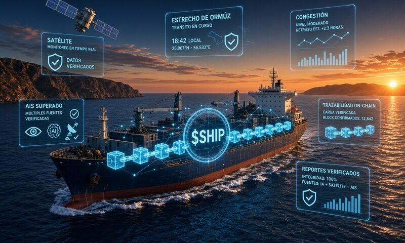 Innovación logística: blockchain y verificación en el mar<br><span style='font-size:18px;line-height:18px;font-weight:400'>EthraShip ($SHIP) emerge como proyecto clave en la tokenización de activos reales del shipping. Con Sea Verity, un sistema de verificación que supera al AIS, conecta infraestructura física con transparencia on‑chain y proyecta trazabilidad en zonas críticas como Ormuz.</span>