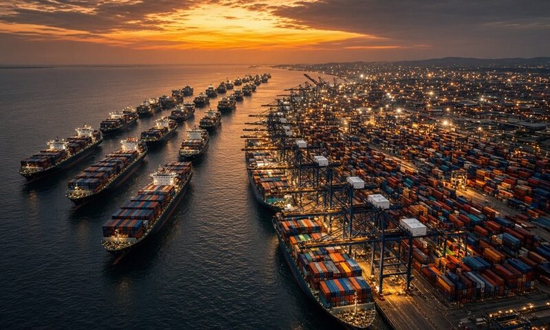 Congestión portuaria global marca récord absoluto en 2026<br><span style='font-size:18px;line-height:18px;font-weight:400'>Más de 4,3 millones de TEU permanecen varados en terminales, superando el pico de 2022. El fenómeno impulsa tarifas y genera incertidumbre en las cadenas de suministro.</span>